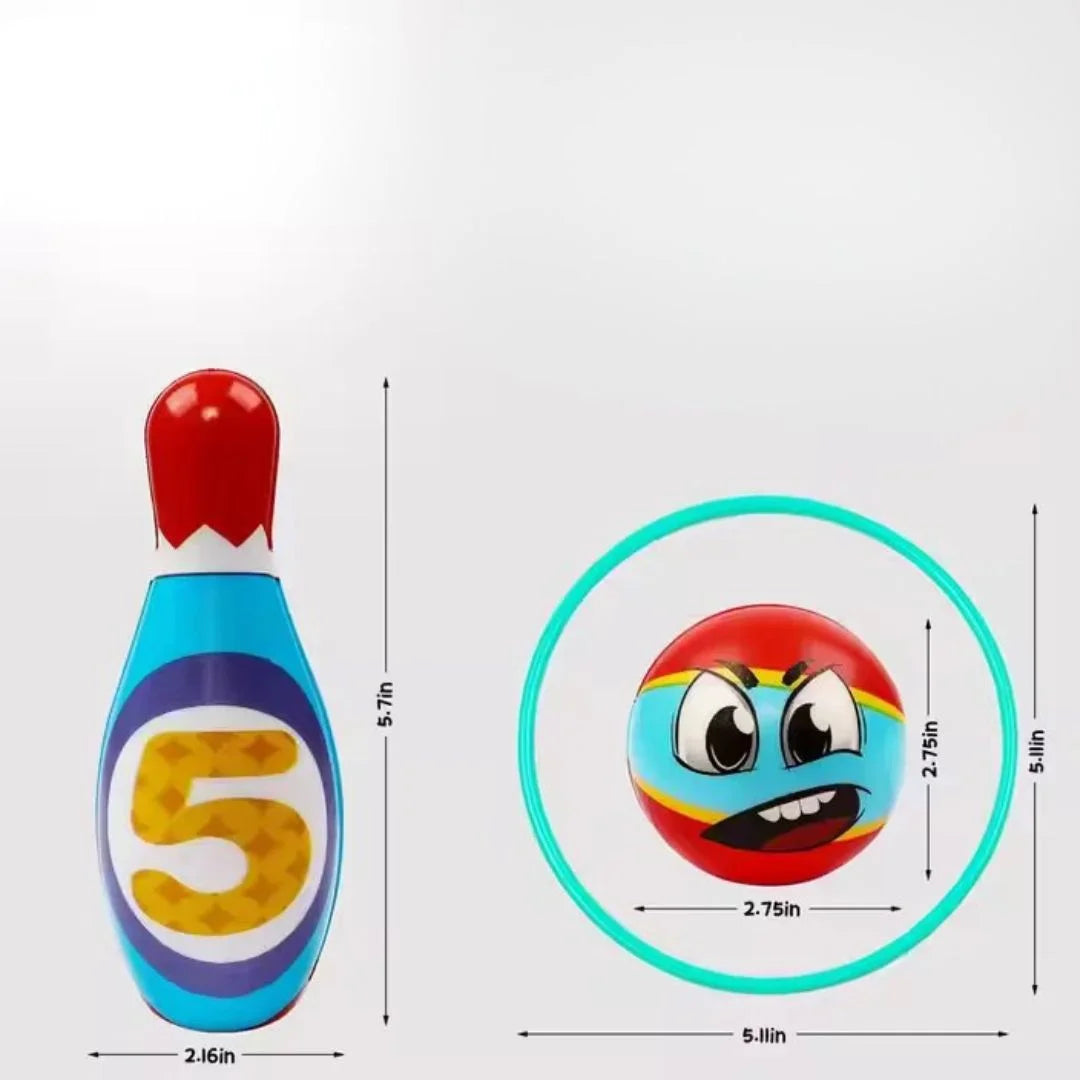 Strikey™ – Kinder Schaum Bowling Set ab 3 Jahren | Drinnen & Draußen Spielen