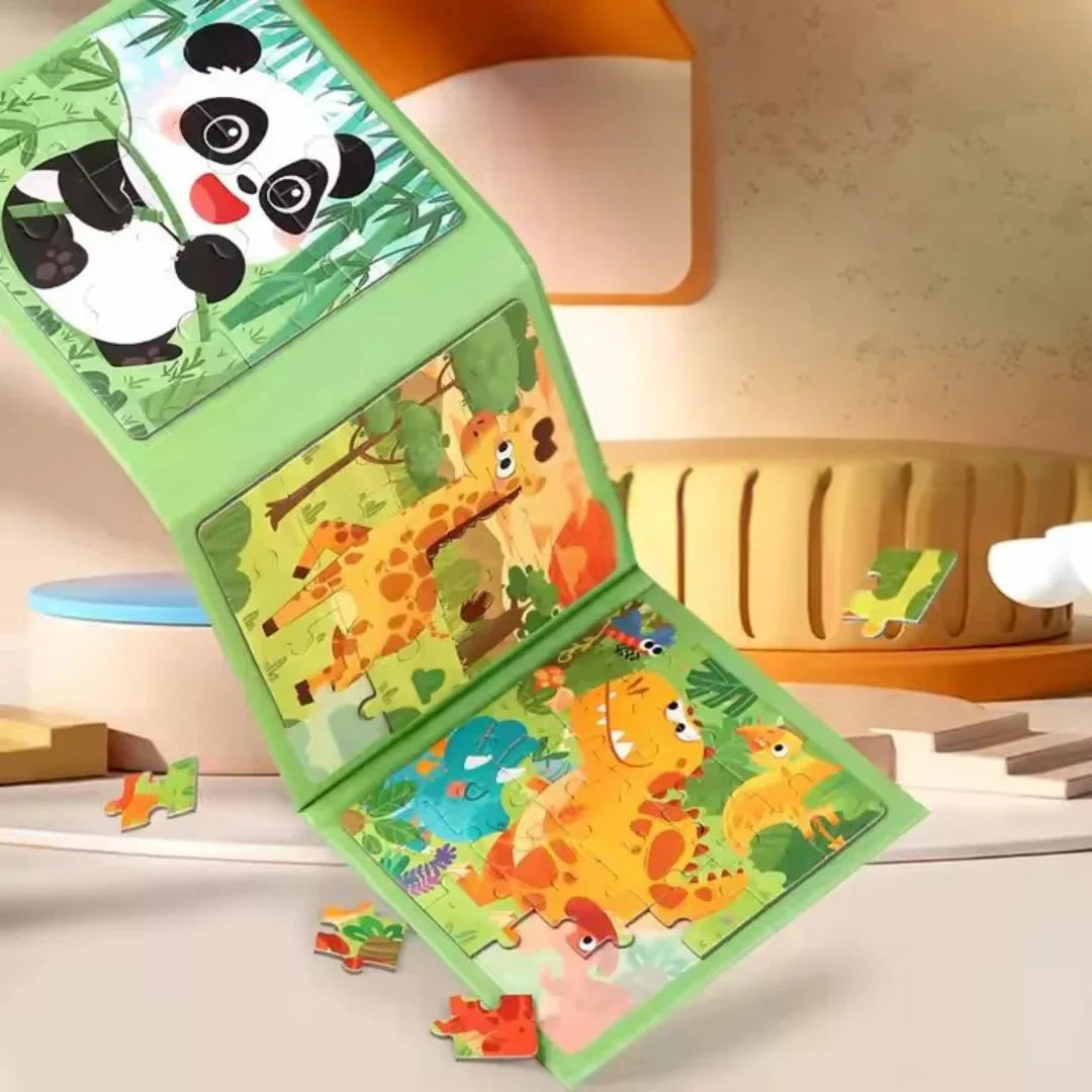 MagniPals – Magnetisches Puzzle-Buch mit Tieren & Fahrzeugen Ab 3 Jahren
