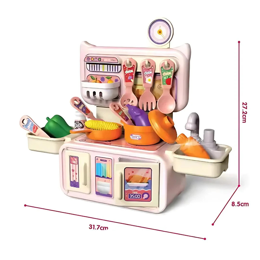 ChefPlay Kitchen – Kinder Spielküche aus Kunststoff – Rollenspiel-Spielzeug – Ab 3 Jahren