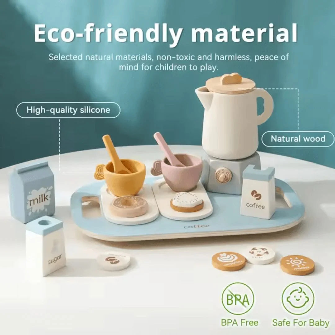 WoodenWhimsy™ – Teeservice für Kinder ab 3+ – Fördert Fantasievolles Spiel