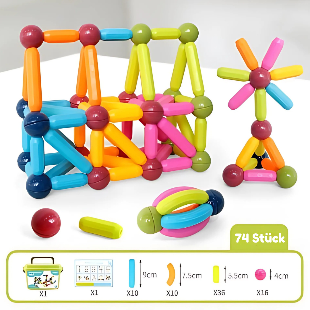 MagnetCraft - Pädagogisches Bauspiel mit magnetischen Stäben und Bällen
