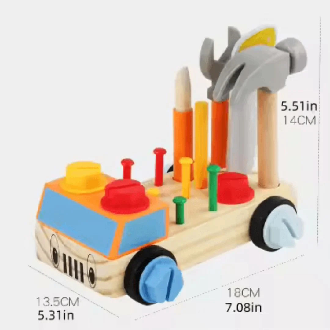 TinyTinker™ – Montessori Holzschraubbrett für Kinder ab 3+ – Fördert Feinmotorik