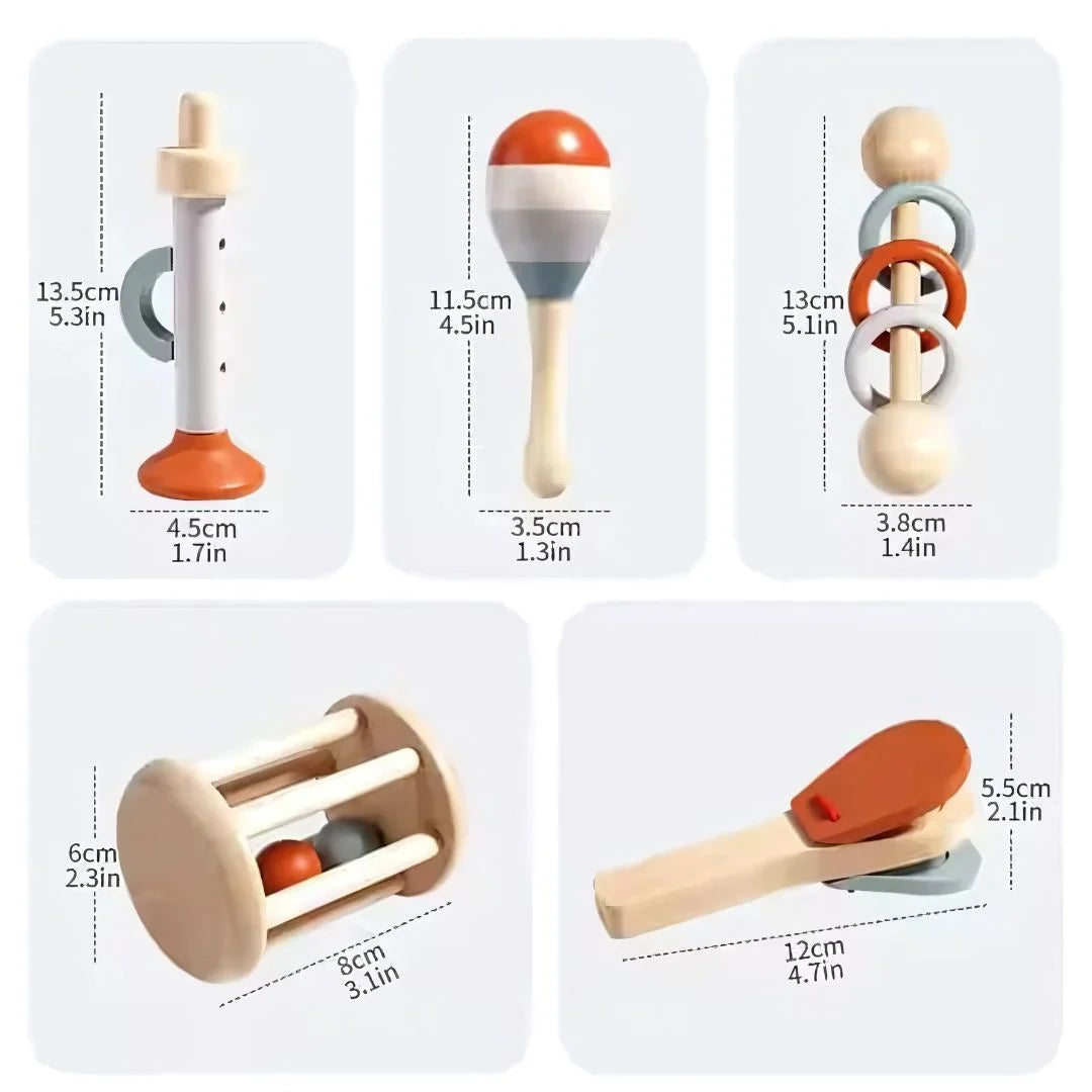 Bellzy™ – Montessori Baby Glockenrassel für Babys ab 5 Monaten