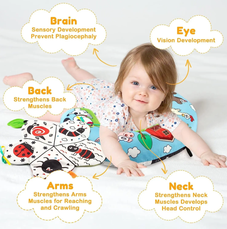 TummyNest – Montessori Baby Bauchlagekissen für Säuglingsunterstützung – Alter 0+