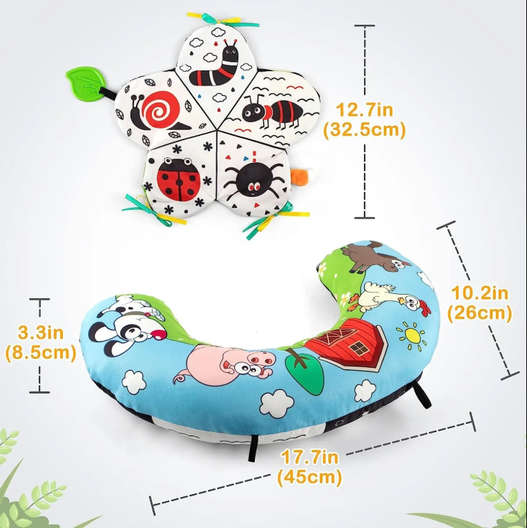 TummyNest – Montessori Baby Bauchlagekissen für Säuglingsunterstützung – Alter 0+