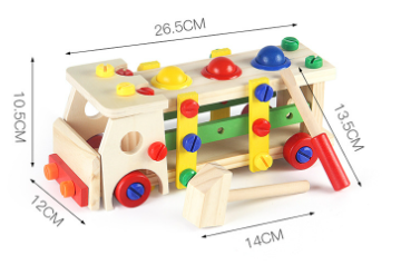 ConstructCruiser - Hölzerne Schraube Auto Spielzeug
