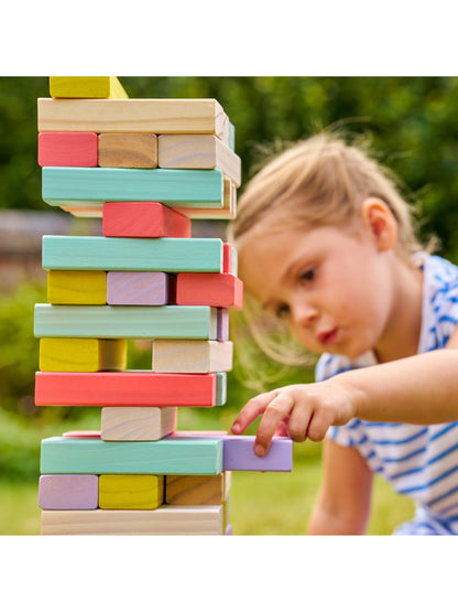 TimberTumble – Holzstapelspiel für Kinder ab 3 Jahren – Fördert Gleichgewicht und motorische Fähigkeiten