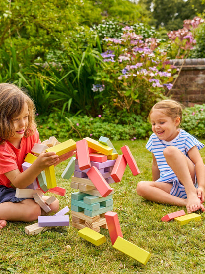 TimberTumble – Holzstapelspiel für Kinder ab 3 Jahren – Fördert Gleichgewicht und motorische Fähigkeiten