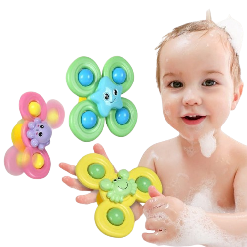 BabySpinner - Buntes Twist-Spielzeug im Saugnapf