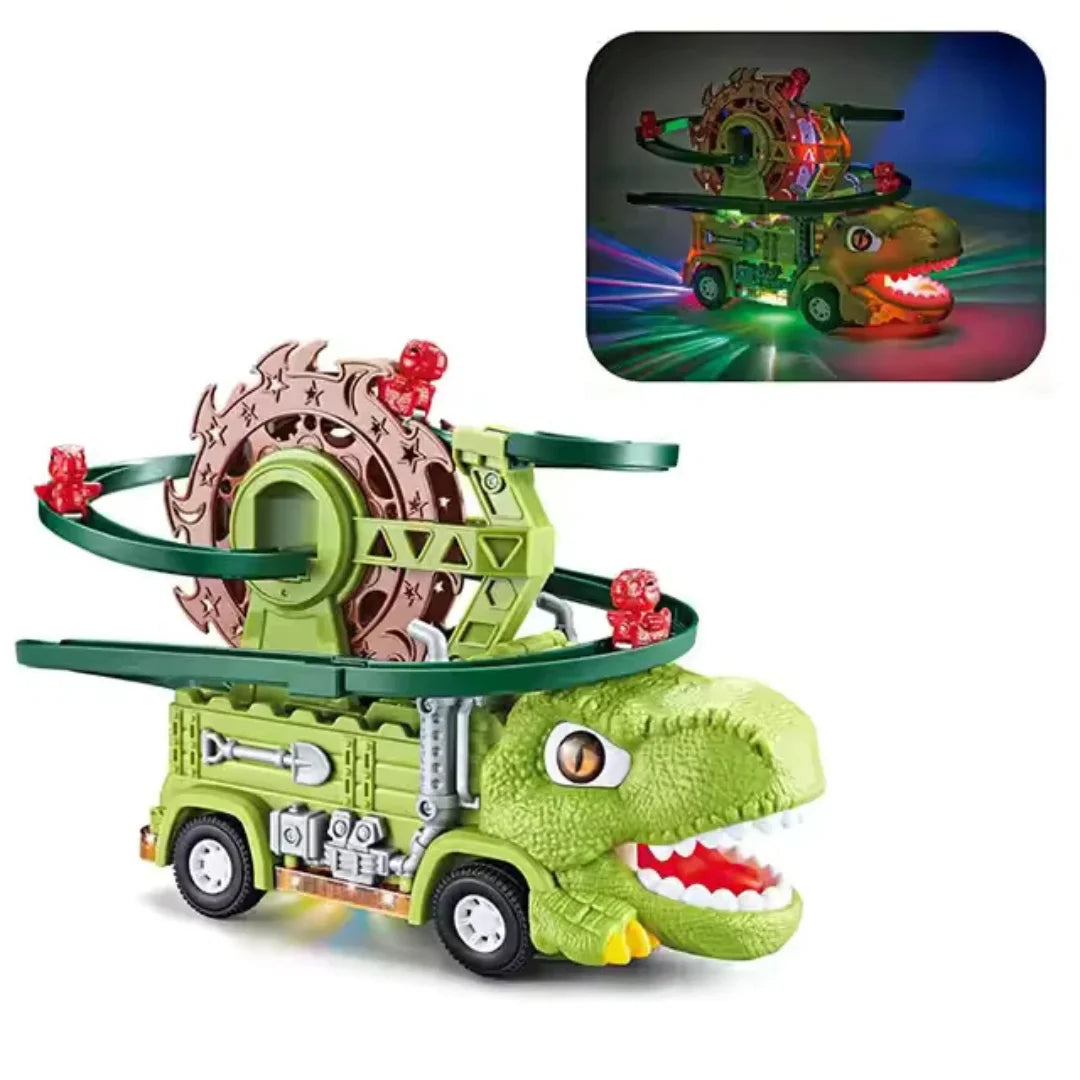 DinoLoop™ - Beleuchteter Dinosaurier-Rennbahn-Truck für Kinder ab 3 Jahren - Kombiniert Action, Lichter und STEM-Spiel