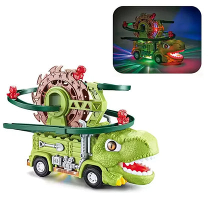 DinoLoop™ - Beleuchteter Dinosaurier-Rennbahn-Truck für Kinder ab 3 Jahren - Kombiniert Action, Lichter und STEM-Spiel