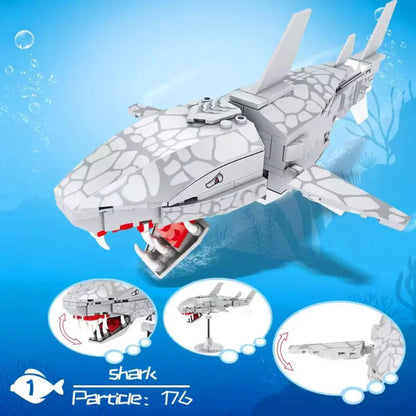 AquaBricks – Ozean Tier Bausteine Set für Kinder ab 6 Jahren