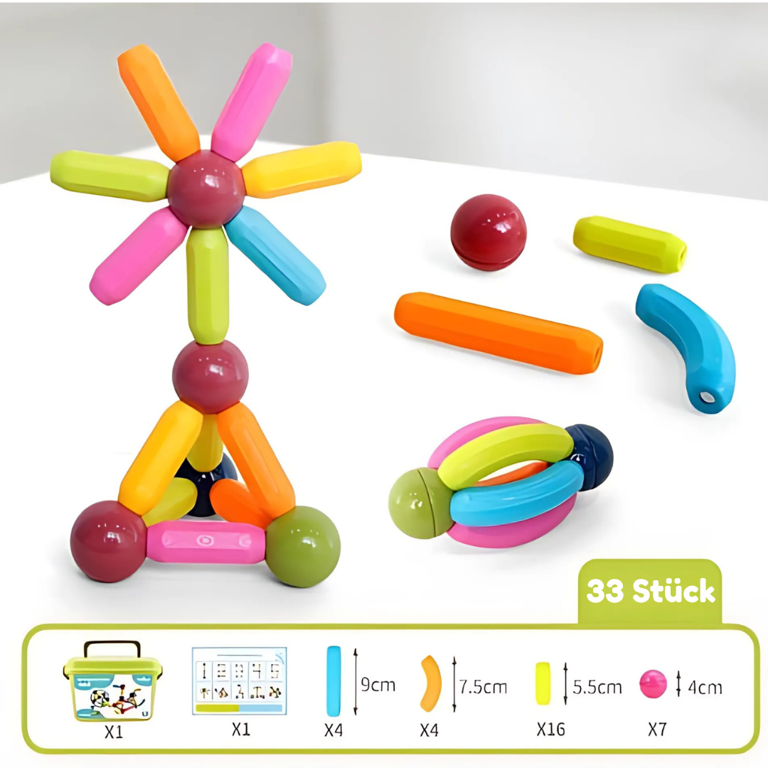 MagnetCraft - Pädagogisches Bauspiel mit magnetischen Stäben und Bällen