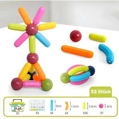 MagnetCraft - Pädagogisches Bauspiel mit magnetischen Stäben und Bällen