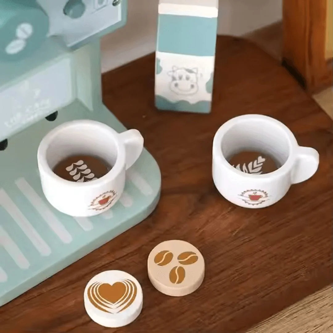 TinyBrew™ – Holz-Kaffeeset für Kinder ab 3+ – Fördert Fantasievolles Spielen