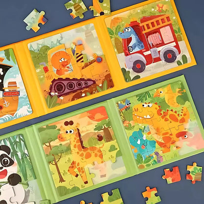 MagniPals – Magnetisches Puzzle-Buch mit Tieren & Fahrzeugen Ab 3 Jahren