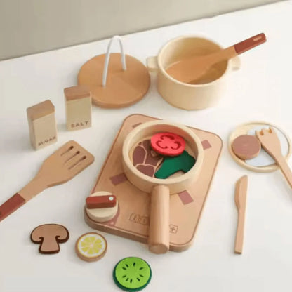 TinyCooks™ – Holzspielküche für Kinder ab 3+ – Fördert Fantasievolles Spiel