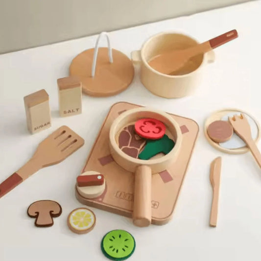 TinyCooks™ – Holzspielküche für Kinder ab 3+ – Fördert Fantasievolles Spiel