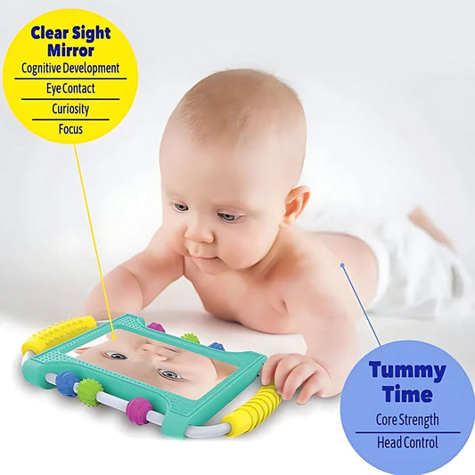 PeepPal – Sensorischer Babypiegel für Alter 0M+ – Unterstützt visuelle Fokussierung, Selbstwahrnehmung & Bauchlage-Spiel