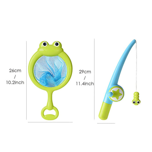 CatchCrew Badespielzeug für Kleinkinder mit Angelrute und schwimmendem Fisch - ab 2 Jahren