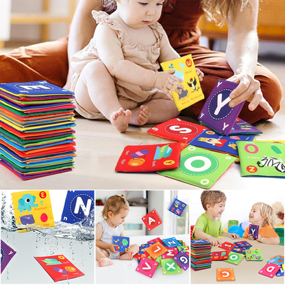 BusyBaby - Baby Stoffbuch Weiches Lernkarten-Set
