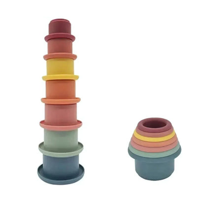 NestieCups – Montessori Stapelbecher für Kinder ab 1 Jahr – Fördert Feinmotorik & Frühes Räumliches Lernen