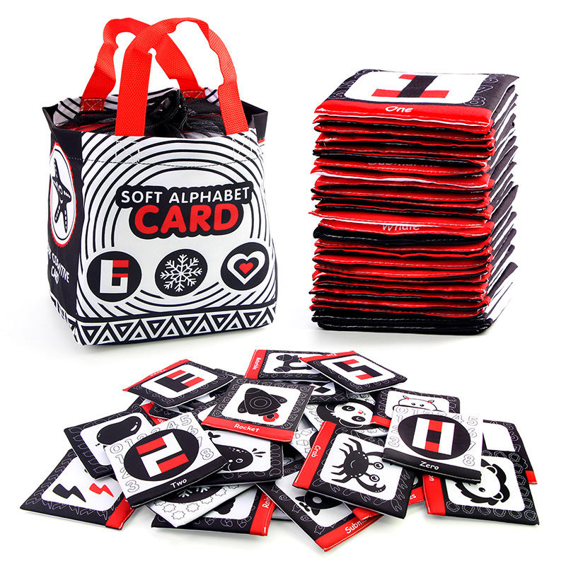 BusyBaby - Baby Stoffbuch Weiches Lernkarten-Set