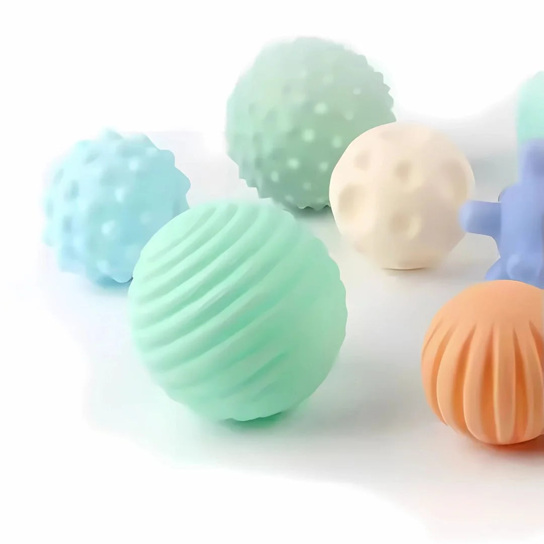 TactileOrbs – 6 Strukturierte Sensorikbälle für Babys ab 6 Monaten
