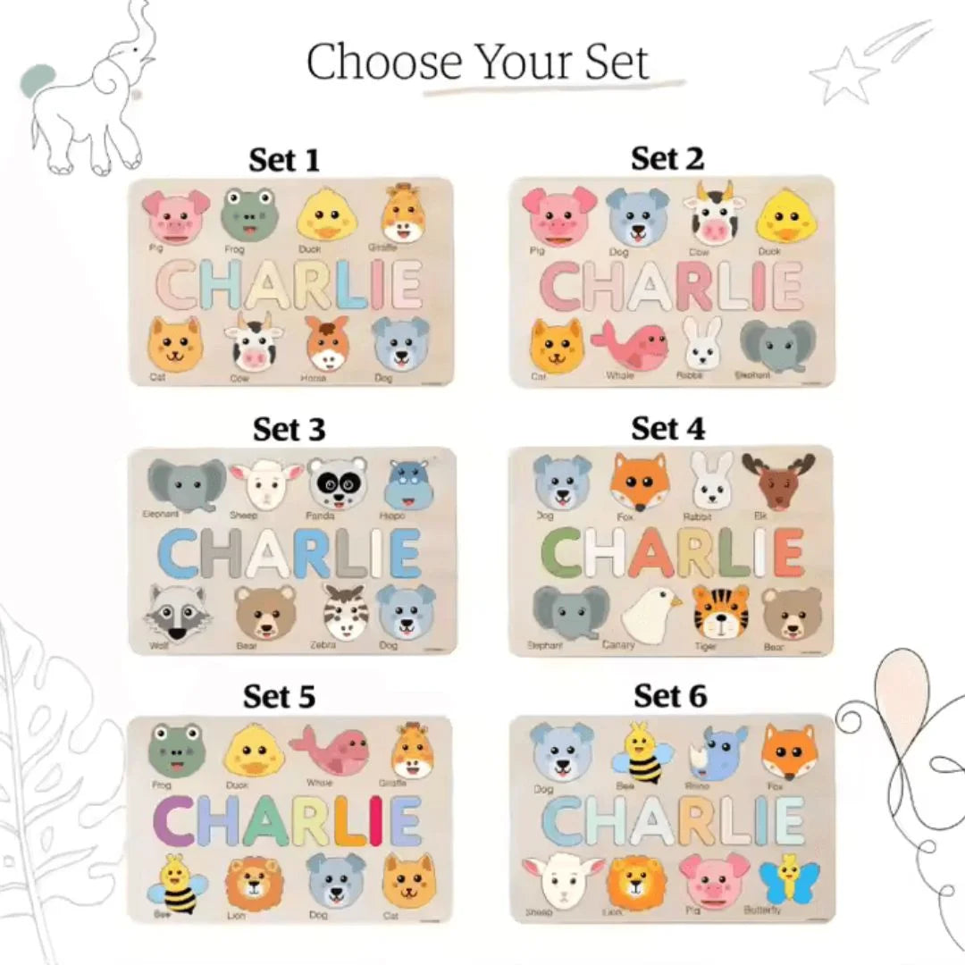 ZooPuzzleCraft™ – Personalisierte Holzpuzzle für Kinder ab 3+ – Fördert Kognitive Fähigkeiten