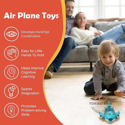 PilotWhiz – Rollendes Spielzeugflugzeug für Kinder ab 2 Jahren – Fördert fantasievolles Rollenspiel & Feinmotorik