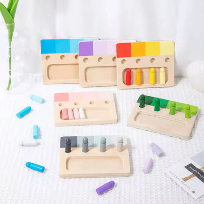 RainbowMatchers™ - Montessori-Lernbrett für Kinder ab 3 Jahren - verbessert die Feinmotorik