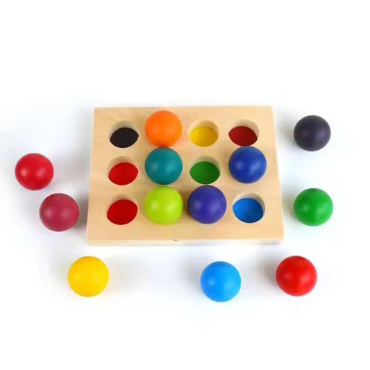 ColorSphere™ – Holzsortierspiel für Kinder ab 3+ – Fördert Farberkennung und Motorik