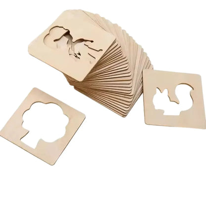 DrawEase™ - Holz-Zeichenschablonen-Set für Kinder