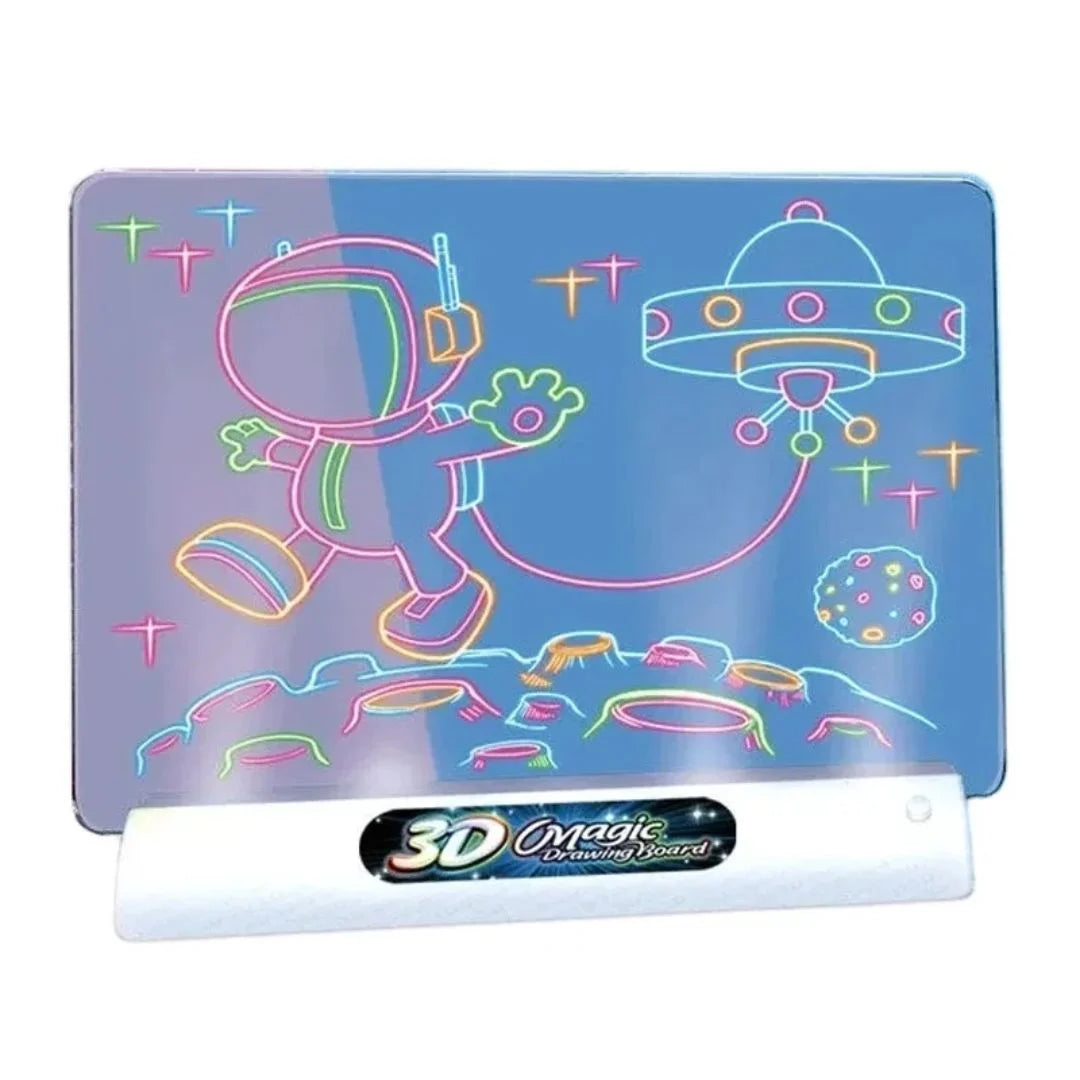 GlowSketch Board – Leuchtendes 3D Zauberzeichenbrett für Kinder ab 4 Jahren