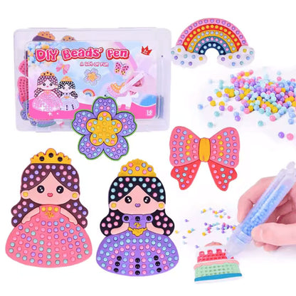 CraftyKids Perlenstift Bastelset – Kreatives DIY für Kinder – Ab 6 Jahren