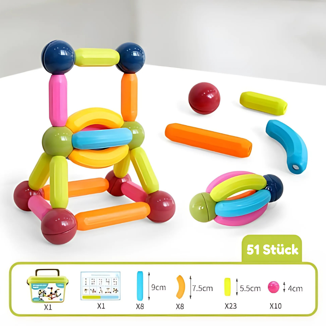 MagnetCraft - Pädagogisches Bauspiel mit magnetischen Stäben und Bällen