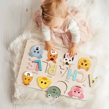 ZooPuzzleCraft™ – Personalisierte Holzpuzzle für Kinder ab 3+ – Fördert Kognitive Fähigkeiten