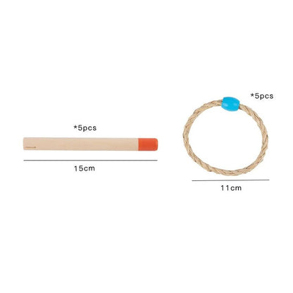 TossTrak – Holz-Ringwurfspiel für Kinder ab 3 Jahren – Fördert Konzentration und Koordination im Freien