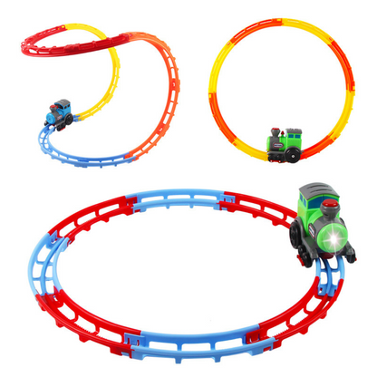 RailRush - Interaktives Spielzeug-Lokomotiv-Set mit Lichtern und Geräuschen