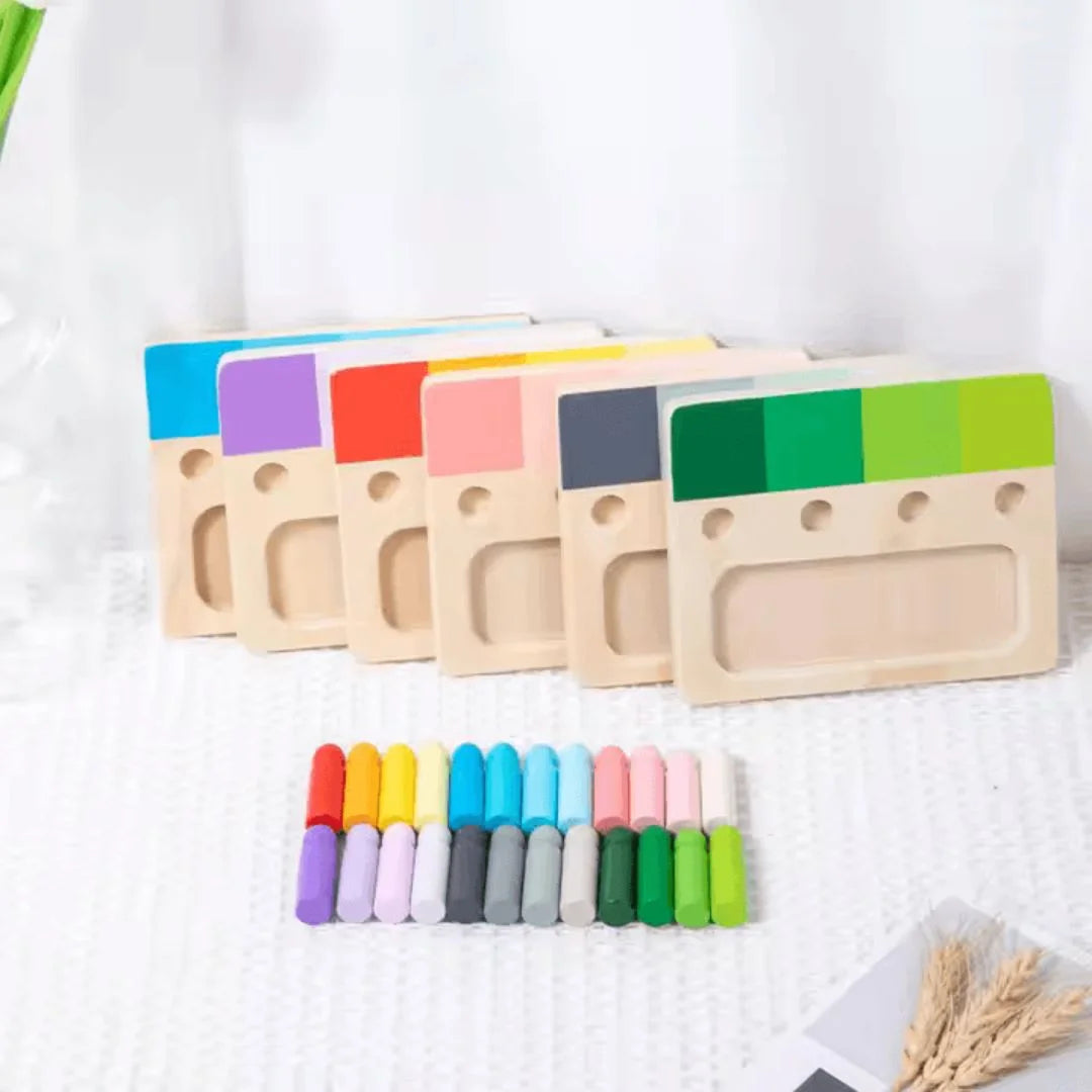 RainbowMatchers™ - Montessori-Lernbrett für Kinder ab 3 Jahren - verbessert die Feinmotorik