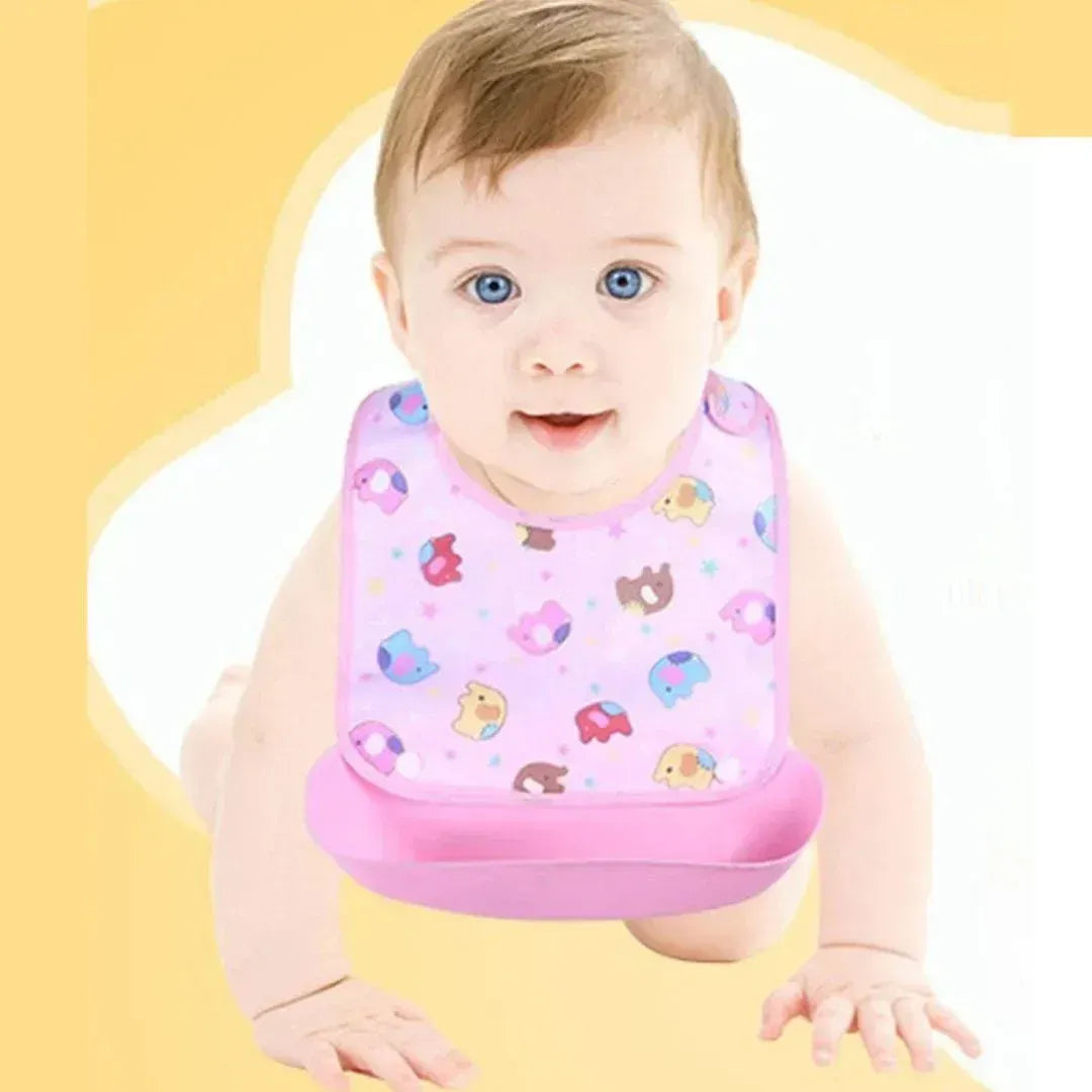 NibbleCatcher – Silikon-Baby-Lätzchen mit Auffangschale für Kinder ab 6 Monaten – Unterstützt selbstständiges Essen & saubere Mahlzeiten