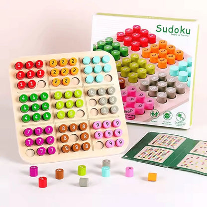 WoodiePlay™ – 3D Holz-Sudoku-Puzzle für Kinder ab 6+ – Fördert Problemlösungsfähigkeiten