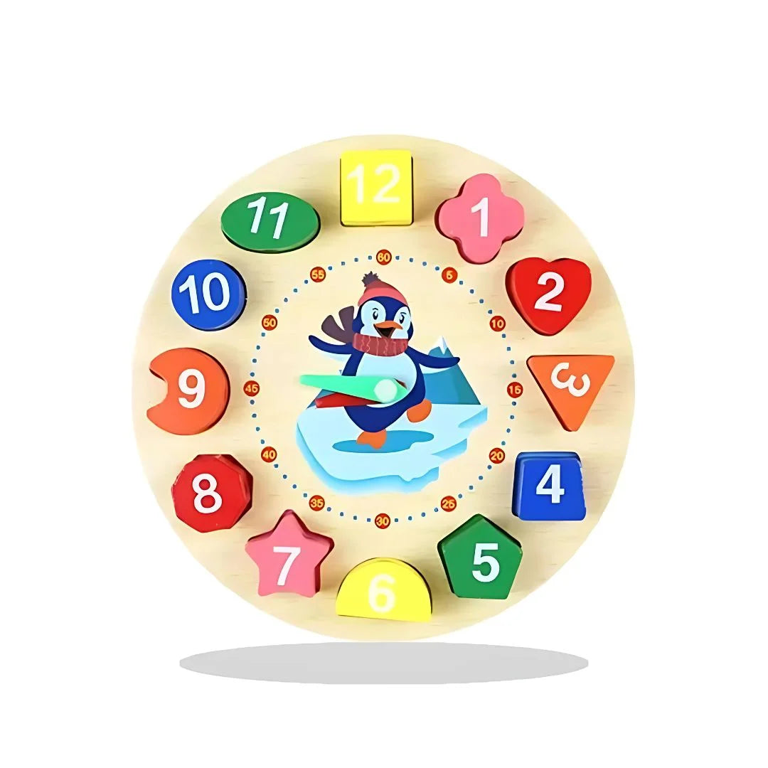 TickTocky™ – Kinder Lernuhr aus Holz ab 3 Jahren | Uhrzeit Lernen
