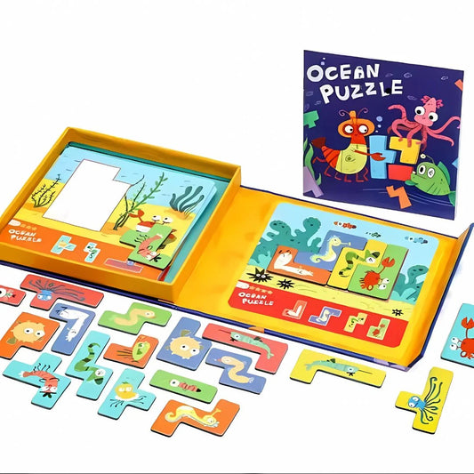 OceanBuddies | Meerestiere Holzpuzzle für Kleinkinder ab 2 Jahren