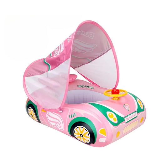 LittleSwimmer Baby-Pool-Schwimmring mit Sonnendach – Sicheres Sommerbaden für Kleinkinder