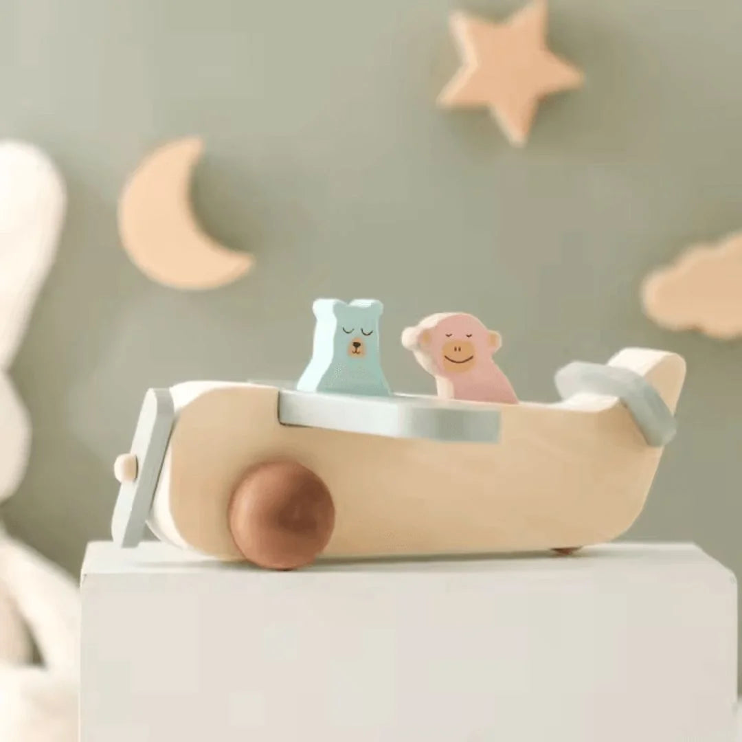 SkyCraft™ – Holzflugzeug-Spielzeug für Kinder ab 3+ – Fördert Kreativität und Motorik