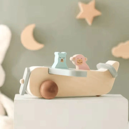 SkyCraft™ – Holzflugzeug-Spielzeug für Kinder ab 3+ – Fördert Kreativität und Motorik