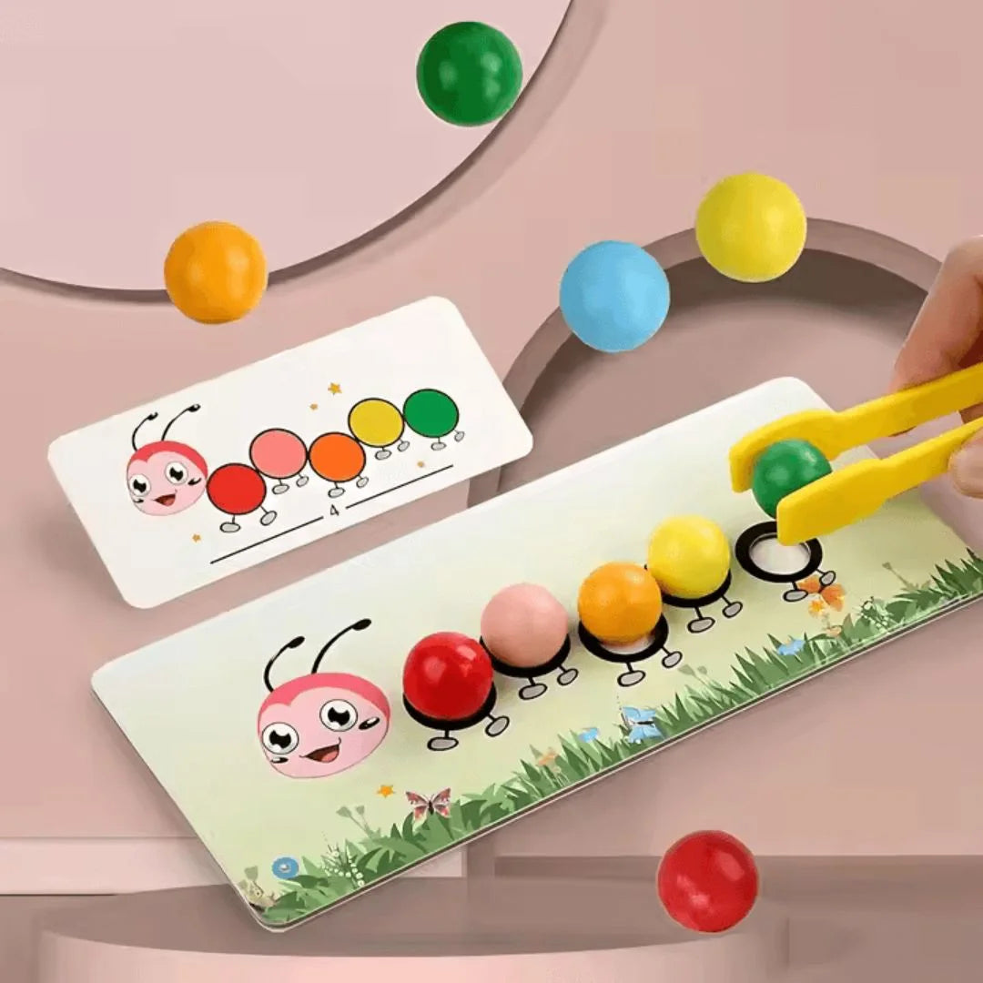 ColorCater™ – Holzperlen-Spielzeug für Kinder ab 3+ – Fördert Feinmotorik