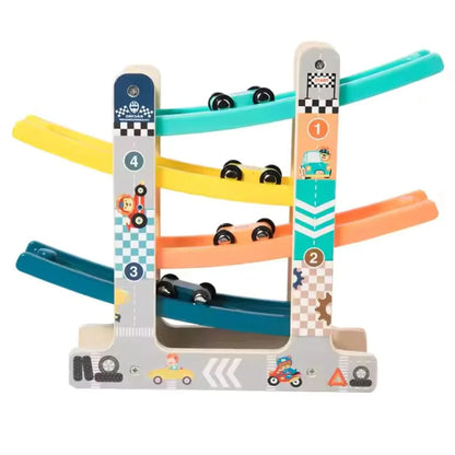 RollRacer – Holz-Rennbahn für Kinder ab 18 Monaten – Verbessert Koordination und visuelle Verfolgung