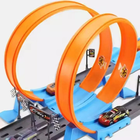 LoopRush™ - Zweibahniges, schwerkraftbetriebenes Rennset